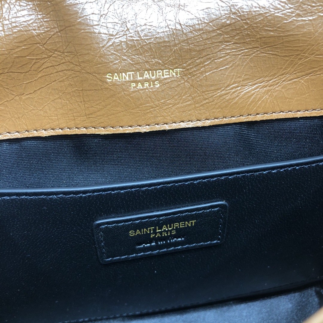 Saint Laurent Niki Baby Vintage Calfskin Handbag Shoulder Bag Light Brown 633160